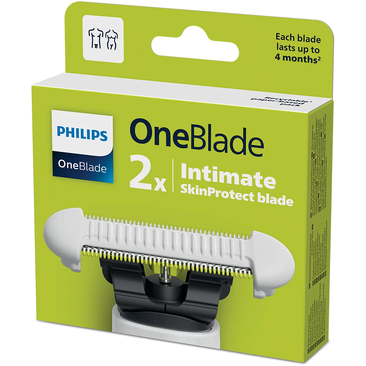 Philips OneBlade x2 lames SkinProtect Intimate